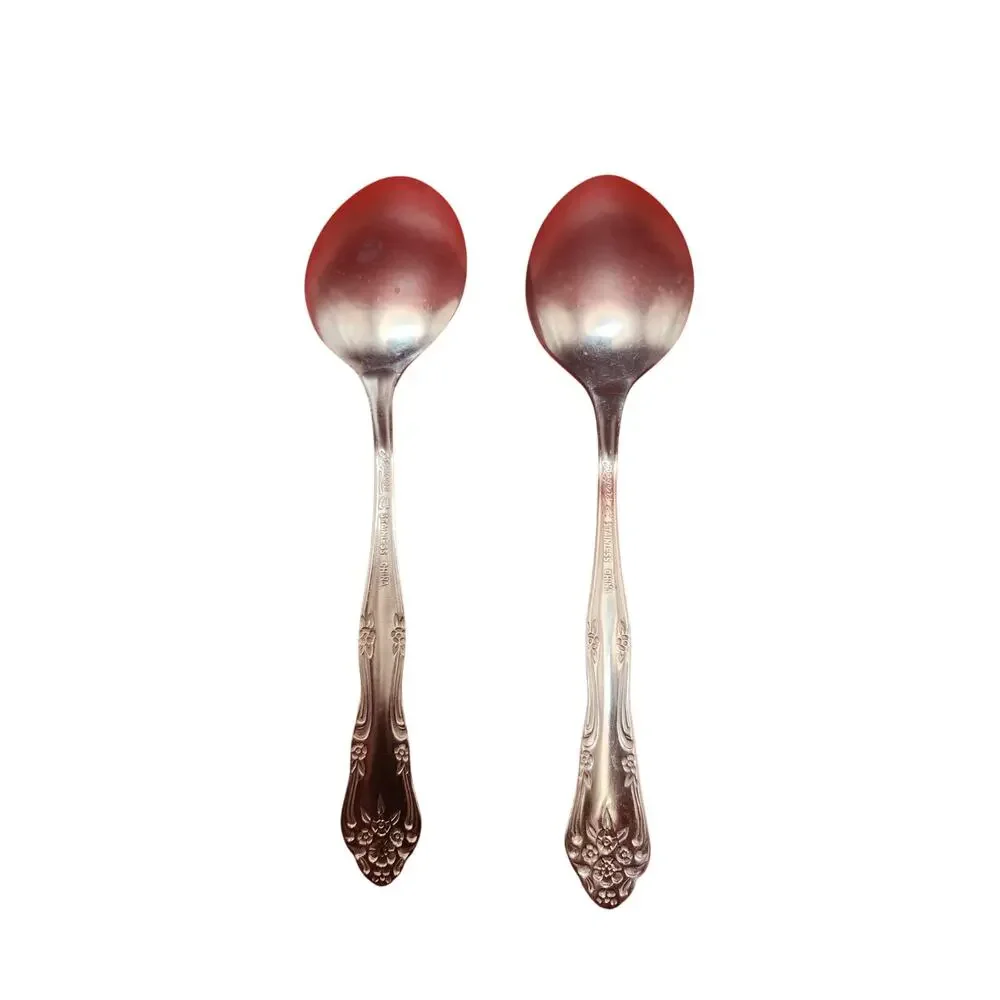 Stanley Roberts Dream Rose Soup Spoons Set of 2 7